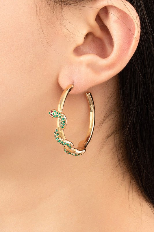 Snake V2 Hoop Earrings