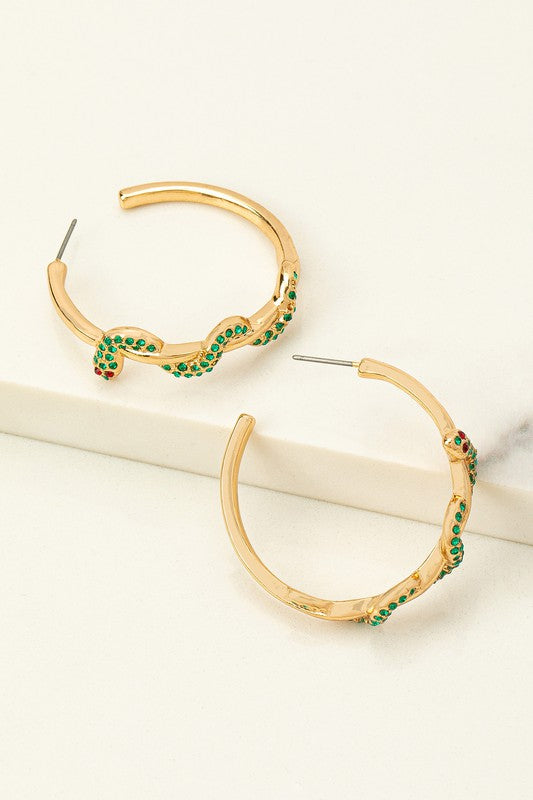 Snake V2 Hoop Earrings