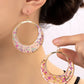 Dried Flower Hoop Earrings
