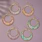 Dried Flower Hoop Earrings