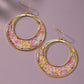 Dried Flower Hoop Earrings