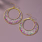 Dried Flower Hoop Earrings