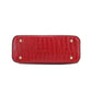 “Maxine” Faux Crocodile-Embossed Shoulder Bag