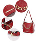 “Maxine” Faux Crocodile-Embossed Shoulder Bag