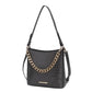 “Maxine” Faux Crocodile-Embossed Shoulder Bag