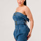 Buckle up denim delight dress