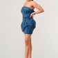 Buckle up denim delight dress