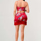 Kimono floral print mini dress