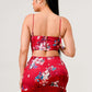 Kimono floral print mini dress