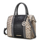 “Ember” Crocodile-Embossed Satchel Bag