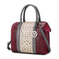 “Ember” Crocodile-Embossed Satchel Bag