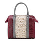 “Ember” Crocodile-Embossed Satchel Bag