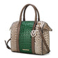 “Ember” Crocodile-Embossed Satchel Bag
