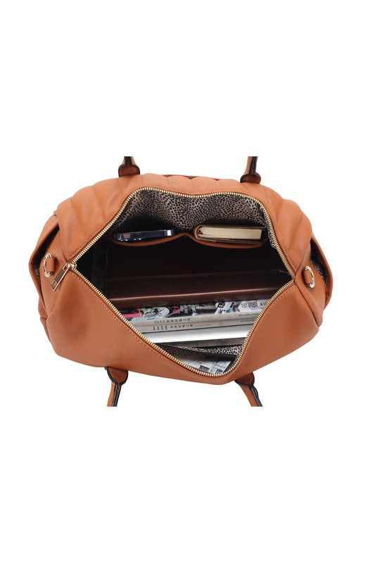 “Luana” Quilted Duffle Bag