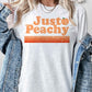 “JUST PEACHY” GRAPHIC TEE