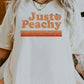 “JUST PEACHY” GRAPHIC TEE