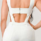 classic white cut out matching set