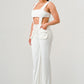 classic white cut out matching set