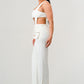 classic white cut out matching set