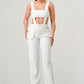 classic white cut out matching set