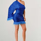 Azure Allure One-Shoulder Dress