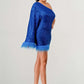 Azure Allure One-Shoulder Dress