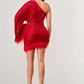 Azure Allure One-Shoulder Dress