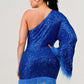 Azure Allure One-Shoulder Dress