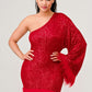 Azure Allure One-Shoulder Dress