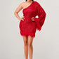 Azure Allure One-Shoulder Dress
