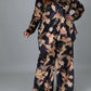 2 Piece Silky Velvet Black Set