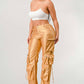 ATHINA FAMOUS PU LEATHER CARGO PANTS
