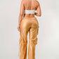 ATHINA FAMOUS PU LEATHER CARGO PANTS