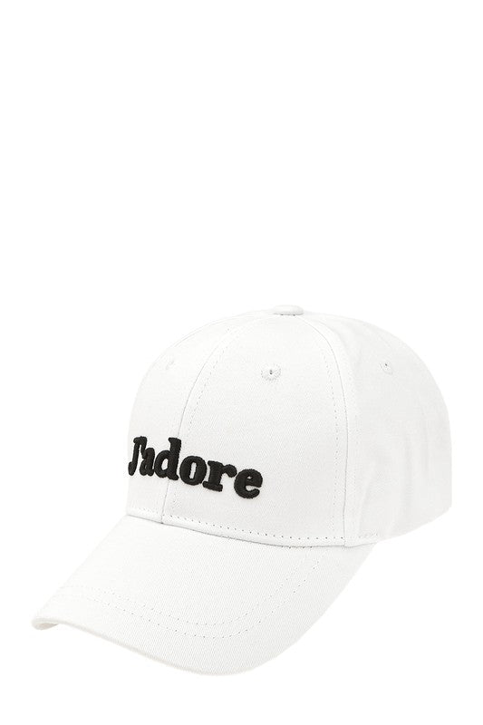 “J’adore” Cotton Cap