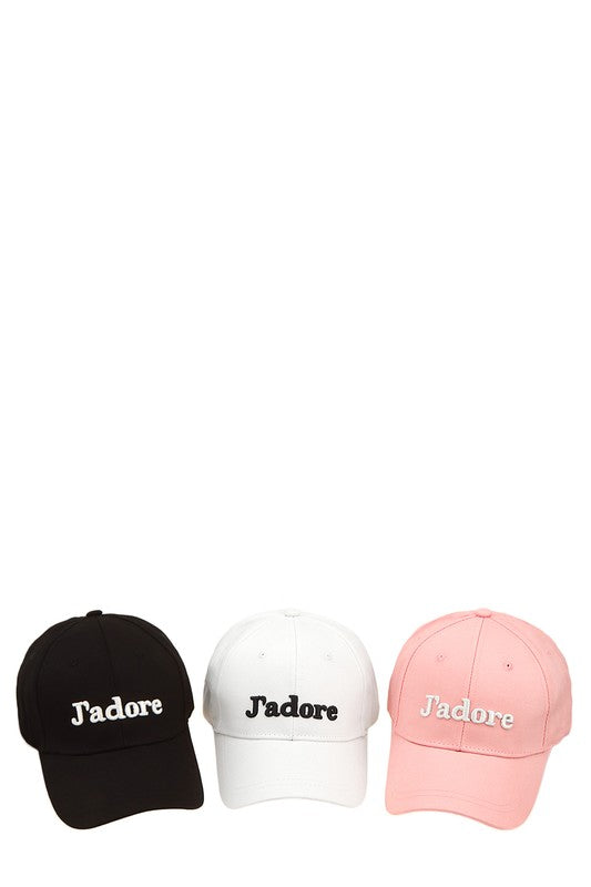 “J’adore” Cotton Cap