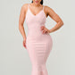 Blush Elegance Mermaid Midi Dress