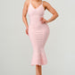Blush Elegance Mermaid Midi Dress