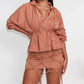 Desert Rose: Cinched Waist Windbreaker and Tassel Skirt Set