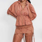 Desert Rose: Cinched Waist Windbreaker and Tassel Skirt Set