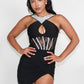 Athina Embellished Bandage Mini Dress