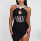 Athina Embellished Bandage Mini Dress