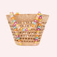 Beaded Beach Basket Tote
