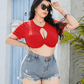 “Twisted Desire” Cropped Blouse