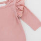 Vintage Pink L/S Flutter Bodysuit