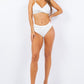 2 Piece Rouched Top and Bottom High Waist Bikini