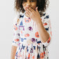 Boo Crew 3/4 Sleeve Pocket Twirl Dress