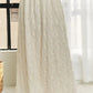 ADORA Elastic Waist Applique Maxi Skirt in Beige