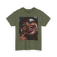 Smiling Afro Woman Graphic Tee — Bold Urban Portrait T-Shirt