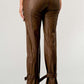 Athina PU Brown Cargo Pants