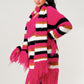 Winter Blush Fuzzy Striped Sweater